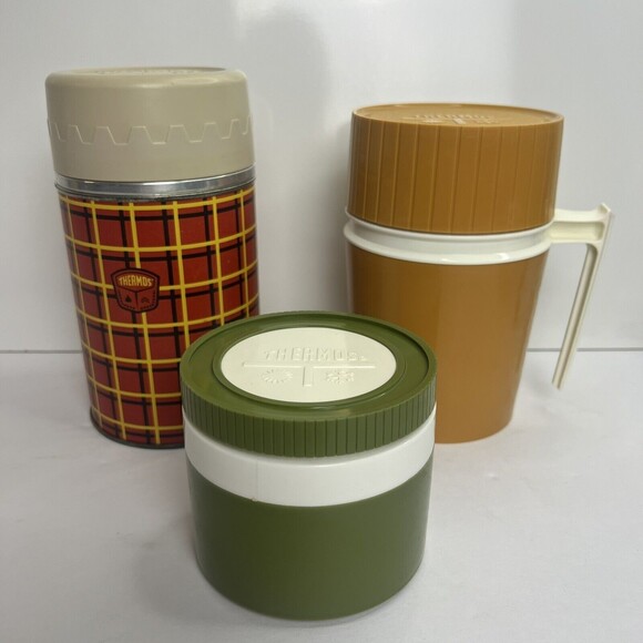 Lot Of 3 Vintage Thermos Containers Jars Bottles - Picture 1 of 8